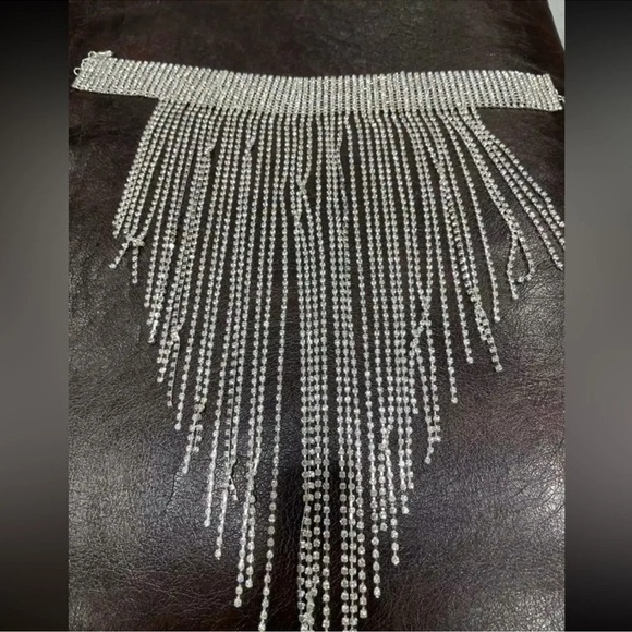 Tassel Zircon Fringe Choker Luxury Necklace - Picture 10 of 12